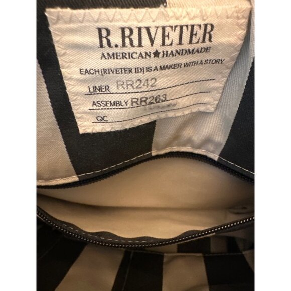 R.Riveter Carry All Canvas Tote Leather Trim Otto Black - Picture 7 of 8